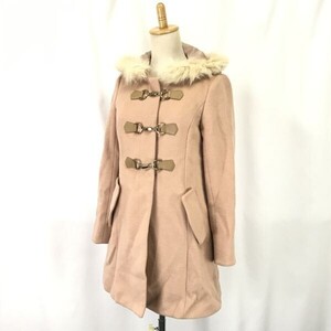 ミッシュマッシュ/misch masch☆フォックスファー付き/ダッフルコート【38/レディースM/ピンク系/pink】Coats/Jackets/Jumpers◇mBH403