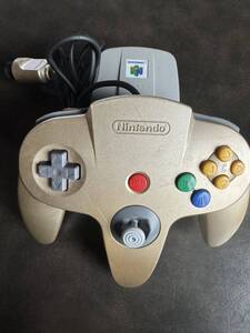 【レア】任天堂 Nintendo 64 コントローラ ブロス （ゴールド）NUS-005 中古品 動作未確認 取扱説明書なし