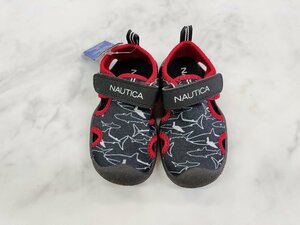 A095◆LA買付け品【NAUTICA(ノーティカ)】グルカサンダル◆キッズ14㎝◆鮫柄