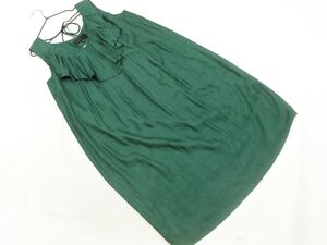 ネコポスOK UNTITLED アンタイトル フリル ノースリーブ ワンピース size2/緑 ■◆ ☆ egb7 レディース