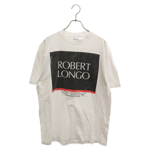 VINTAGE ヴィンテージ 90s VINTAGE ROBERT LONGO TEE ロバート ロンゴ ロゴプリント半袖Tシャツ カットソー ヴィンテージ ホワイト