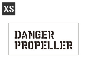 ステンシルシート ステンシルプレート ステンシル アルファベット DIY クイックステンシル サイズXS DANGER PROPELLER 危険 プロペラ