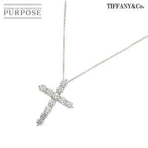 ティファニー TIFFANY&Co. ラージ クロス ダイヤ ネックレス 41cm Pt プラチナ Diamond Necklace 90230993