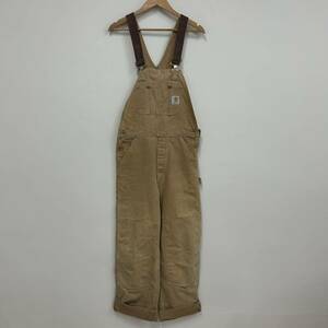 Carhartt カーハート オーバーオール ダブルニー ダック地 ブラウン系 古着 ワークウェア 作業着 サロペット アメカジ a74