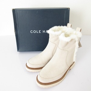 未使用 COLE HAAN コールハーン SHR GREENWICH BOOTIE ウォータープルーフ ブーティー ショートブーツ W26256 5B 22.0cm ベージュ系