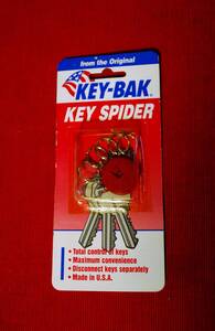 KEY-BAK USA Key Spider・Key Ring 5個付・蛸脚リング。他のKEY BAK のKey Holderに付けてご利用出来ます。Made in USA