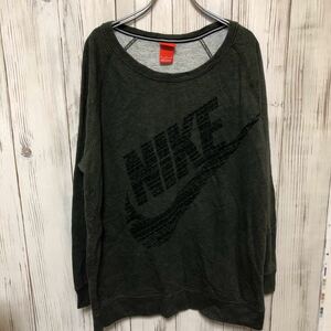 【希少】NIKE ナイキ 超ビックロゴプリント入りスウェットトレーナー　Mサイズ