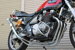 ゼファー４００　ギャラクシー　ぶち上げ　マフラー　メッキ/50.8πゼファーχ Z400FX Z400GP ZR400C ZR400Gガニマタ 4-2-1 DJ豪NAKANO