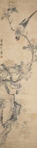 中国美術　花鳥　肉筆　掛軸 　紙本　時代物