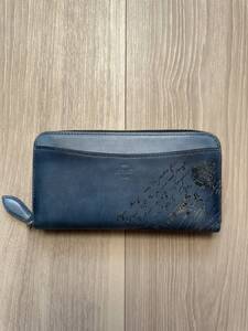 特注28万 BERLUTI Itauba GRADIANT ScritLeather Wallet ベルルッティ イタウバ グラディアント レザー 長財布 アイリス 限定色 完売 美品