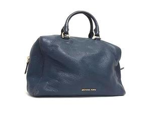 1円 MICHAEL KORS マイケルコース レザー ハンドバッグ トートバッグ レディース ネイビー系 BM3966