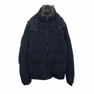 TOMMY HILFIGER ダウンジャケット Lサイズ サイズ表記M トミーヒルフィガー ネイビー 古着卸 アメリカ仕入 t2203-3754