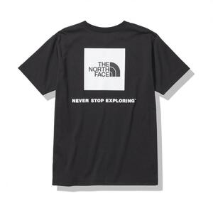 ■ノースフェイス■新品S 黒地に白スクエアロゴＴシャツ　