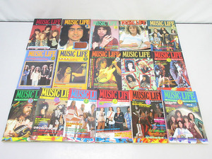 ★sm0366　ミュージック・ライフ　16冊セット　1974年～1977年　MUSIC LIFE　キッス　クイーン　ジェフ・ベック　エアロスミス　音楽★