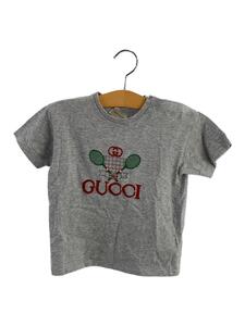 GUCCI◆Tシャツ/コットン/グレー/576871 XJBK2/テニス柄