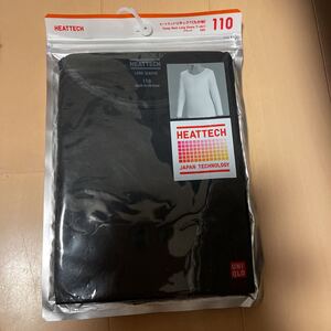 送料無料　新品　ユニクロ UNIQLO ヒートテック UネックT(9分袖) 110cm 黒　ブラック　送料込み