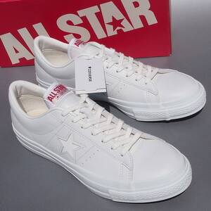 デッド!! US 10 1/2 / 29cm 新品!! 希少カラー!! 日本製 converse ONE STAR J WS WHITE 白 レザー ワンスター made in japan 箱付