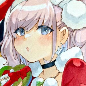 手描きイラスト 艦これ　アトランタ　クリスマス