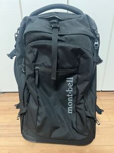 ☆ 送料無料 ☆ 美品 即決 mont-bell モンベル キャリーバッグ ウィーリーバッグ 35L 機内持込 ☆ 黒 BLK 