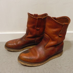 97年製造☆RED WING レッドウィング 866 緑犬タグ ペコスブーツ US7.5E 茶色 ブラウン 90