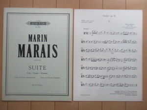 ◇【洋書 楽譜】MARIN MARAIS　SUITE　Viola and Piano(Harpsichord)　(David Dalton)　/マラン・マレー/ニ長調/ビオラ・ピアノの組曲