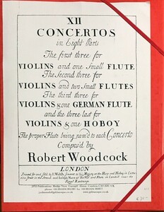 ウッドコック 12 Concertos in 8 Parts (ファクシミリ 自筆譜) 輸入楽譜 Robert Woodcock 洋書