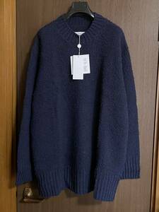 濃紺M新品62%of メゾンマルジェラ デストロイ オーバーサイズ ロング ニット セーター 20AW size M 46 Maison Margiela 10メンズ ネイビー