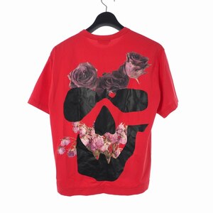 コムデギャルソンオムプリュス COMME des GARCONS HOMME PLUS デザインカットソー Tシャツ 半袖 M 赤 レッド PI-T005 AD2021