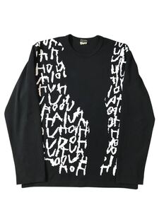 (D) COMME des GARCONS HOMME PLUS コムデギャルソン オムプリュス 23AW Edward Goss ポリエステル Tシャツ XL ブラック トップス (ma)