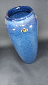 c555 花瓶 花入 海鼠釉 ( 松風 ) アンティーク 時代物 花器
