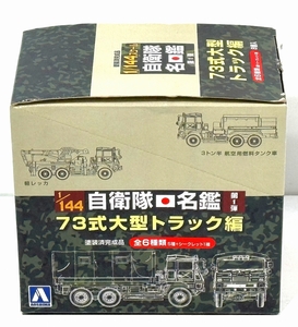 アオシマ 1/144スケール模型 自衛隊名鑑 第一弾 73式大型トラック編 8個(3個開封品)