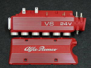 156 V6 後期 エンジンカバー&サージタンク（インマニ）結晶塗装 （要交換）