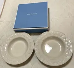 【未使用】WEDGWOOD フェスティビティ アイボリー スープ皿