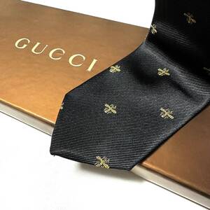 美品 GUCCI ネクタイ シルク100% ブラック 2410-477