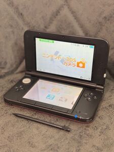 美中古品 Nintendo 3DS LL ブラック×レッド ニンテンドー 3DSLL 任天堂 SDカード付 初期化済 動作確認済