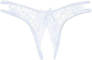 ★ セクシー総レース オープン クロッチ ショーツ ★ ランジェリー レディース パンティ パンツ 見せパン 可愛い 下着 白 E10