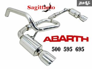 【 希少!! 程度良好!! 】 Sagittario サジターリオ ABARTH アバルト 500 695 595 ステンレス マフラー リアピース 出口 左右出し 棚1B