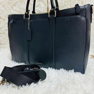 COACH コーチ ショルダーバッグ ビジネスバッグ 肩掛け メトロポリタン 2WAY F59141 ネイビー A4収納可能 PC収納 大容量