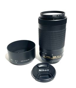 △ck-405 Nikon ニコン AF-P DX NIKKOR 70-300mm f/4.5-6.3 G ED VR レンズフード付き HB-77(S305-4)