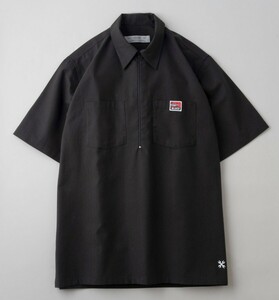 BLUCO WORK GARMENT/ブルコ 143-21-001/PULLOVER WORK SHIRT S/Sカラー(BLK)、サイズL、新品、税込価格、送料無料