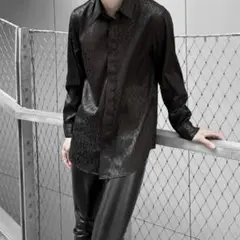 (美品)PANERO “LEOPARD GLOSS SHIRT”