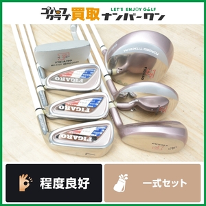 【程度良好 人気シリーズ】マルマン maruman Figaro レディース ハーフセット (DR.4W.5/6UT.7I.9I.SW.PT) 7本セット フレックスL フィガロ