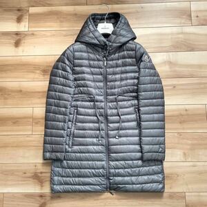 【送料無料】【国内正規品】MONCLER モンクレール BARBEL バーベル 春 スプリング ダウンコート グレー 1 クリーニング済み ライトダウン