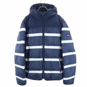 トミーヒルフィガー ボーダー 中綿ジャケット M ネイビー系 TOMMY HILFIGER メンズ