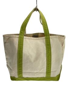 L.L.Bean◆boat and tote/USA製/トートバッグ/キャンバス/GRN/汚れ有