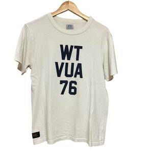 WTAPS ダブルタップス　14年モデル　ロゴプリント　Tシャツ　Mサイズ　オフホワイト系