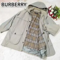 BURBERRY ヴィンテージ ライナー付 フード付 玉虫色 モッズコート