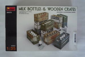 ミニアート MiniArt 35573 1/35 ビルディング＆アクセサリー シリーズ ミルクボトル & 木枠箱（ジオラマ用）