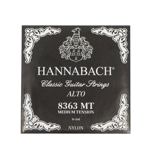 ハナバッハ クラシックギター弦 バラ弦 3弦 3本セット HANNABACH ミディアムテンション Alto 8363MT BLACK 黒 ブラック ギター弦