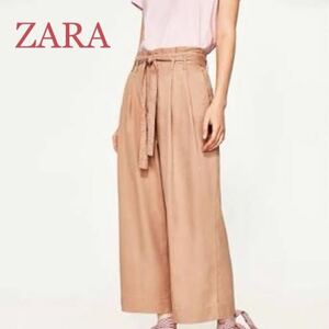 処分sale!新品タグ付☆ZARAザラ☆ウエストリボンとろみパンツ